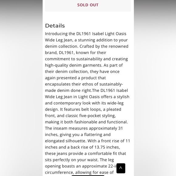 DL1961 Isabel Wide Leg Jeans | Size 27 - Picture 10 of 12